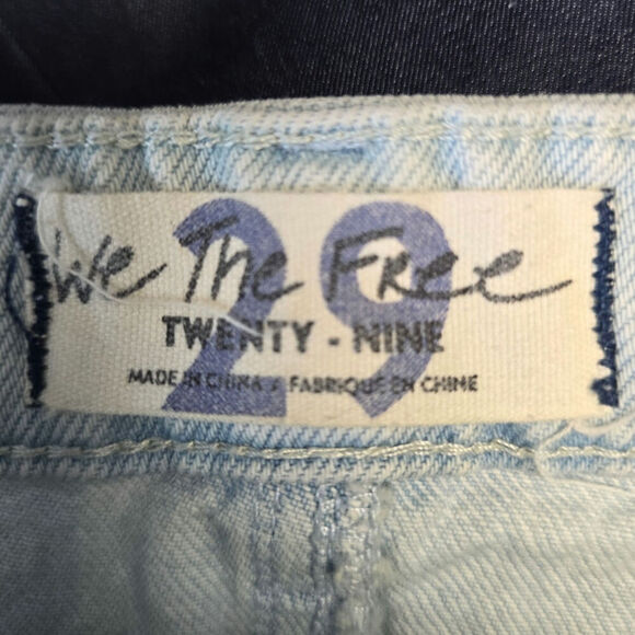 Free People We The Free Mini Skirt Size 29 STYLE GOING ROUGE light Denim - Picture 6 of 8